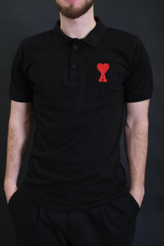 Ami Paris Polo Crna